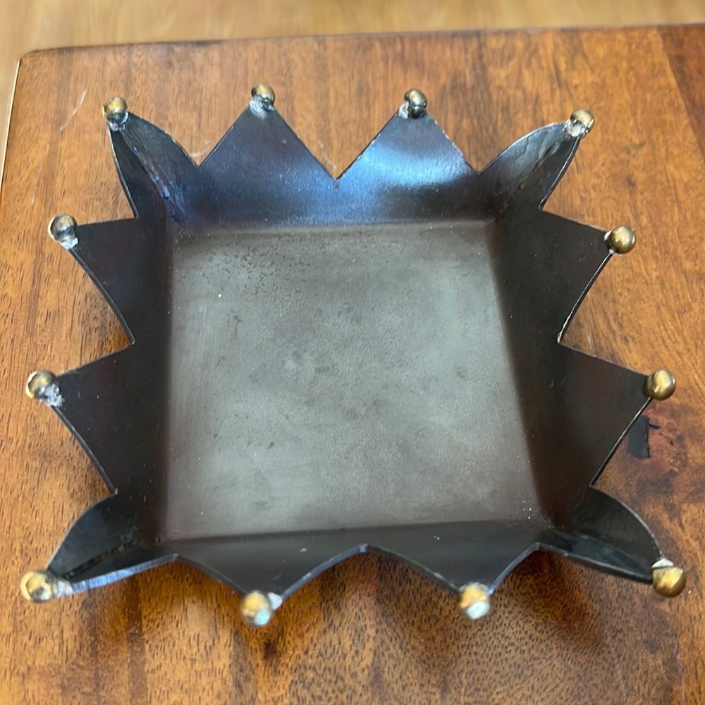 Six metal candle holders fun jester vibe